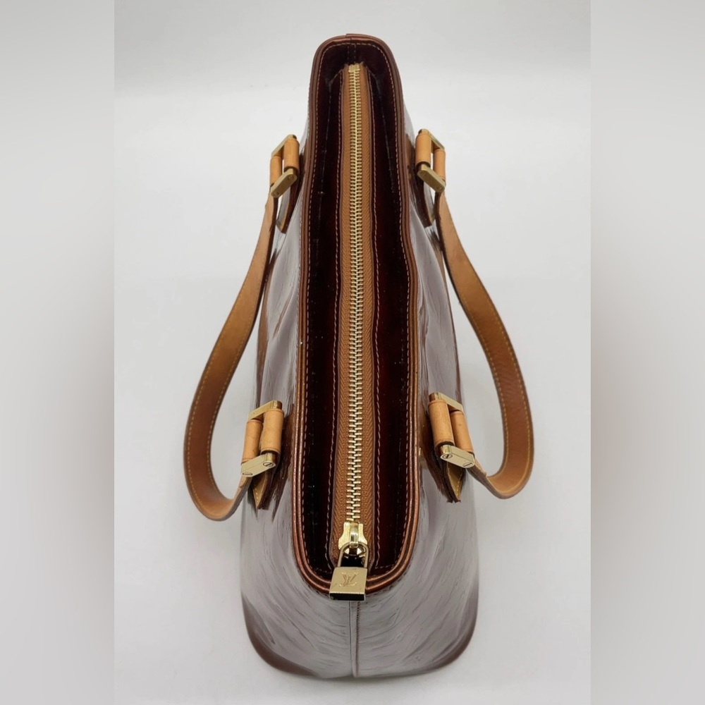 Louis Vuitton Monogram Vernis Houston tote bag- Vintage- bronze -EUC - Picture 11 of 16